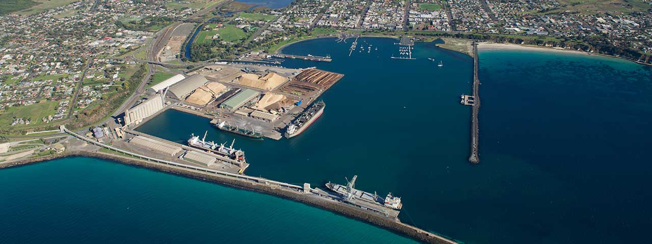 Aerial view of the Port of Portland