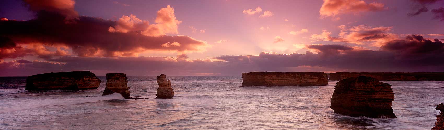 Sunset over the Twelve Apostles