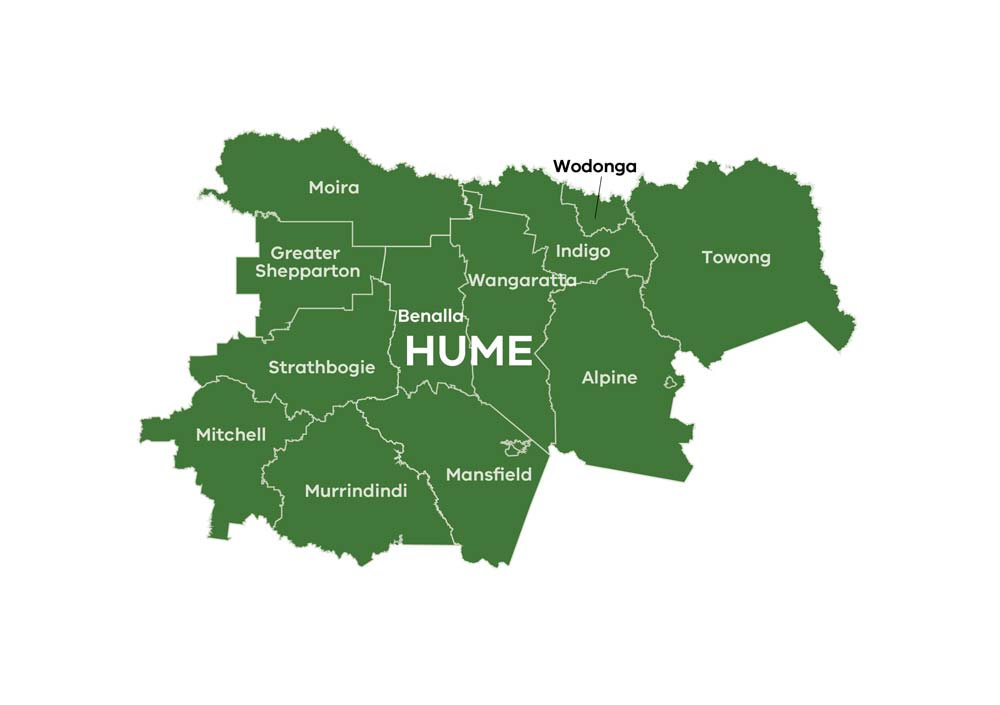 RDA Hume region map
