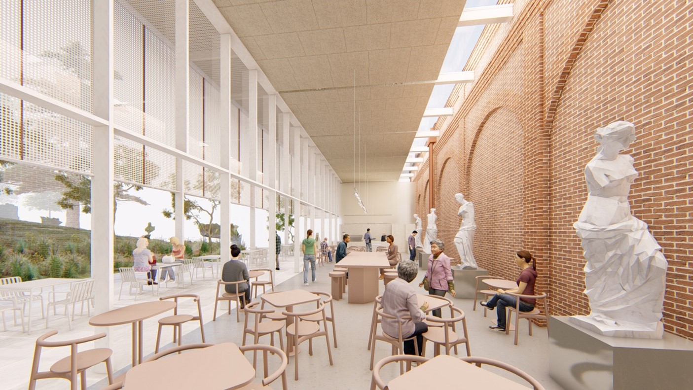 An illustration of how an internal section of the Bendigo Art Gallery will look once the redevelopment is completed.