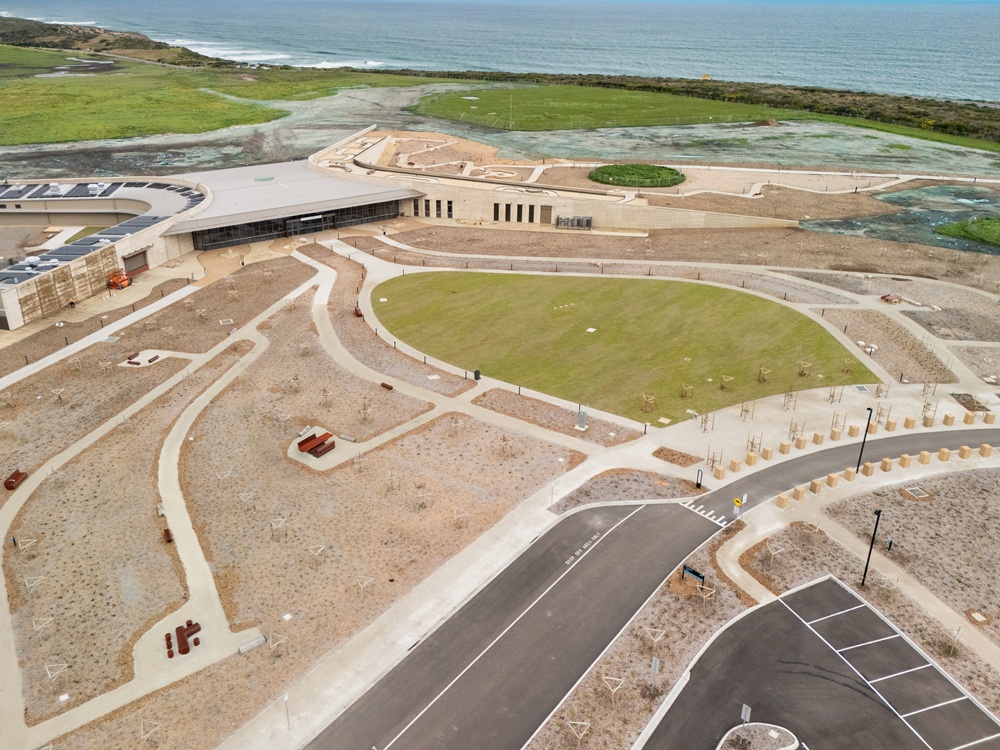 An overhead view of the Keerray Woorroong Visitor Centre
