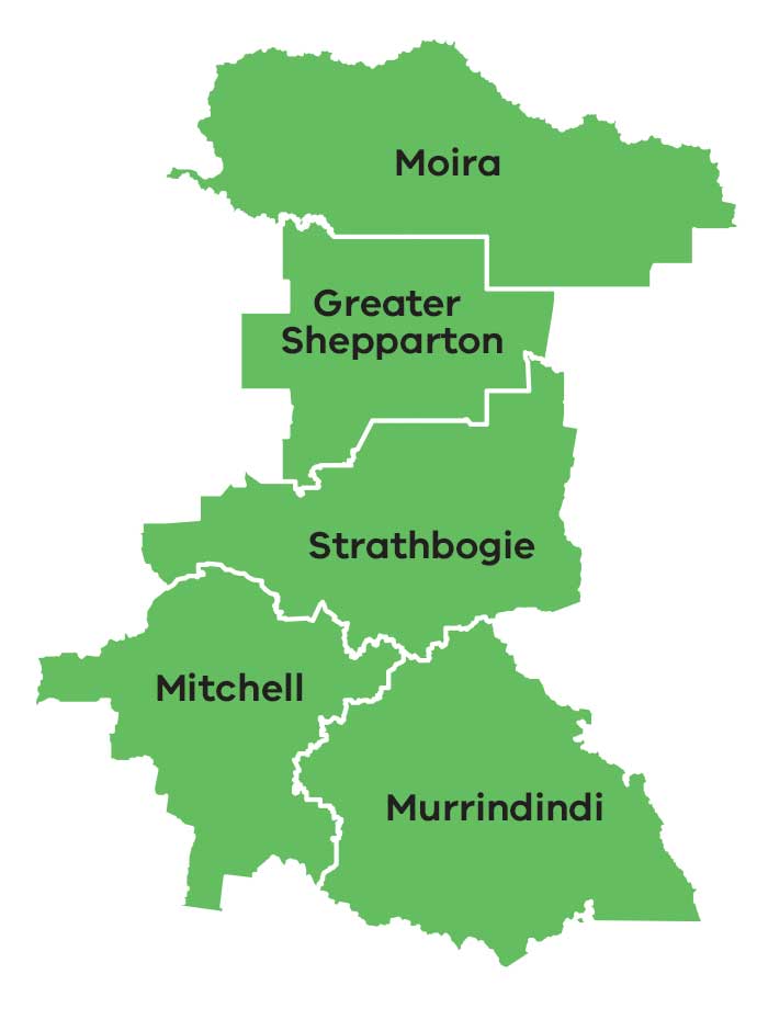 Map of the Goulburn area of the Hume region