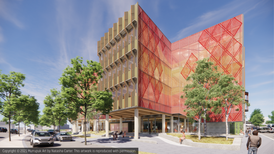 Artists impression of the Bendigo GovHub design