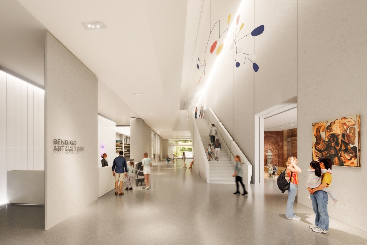 A group of people in a building