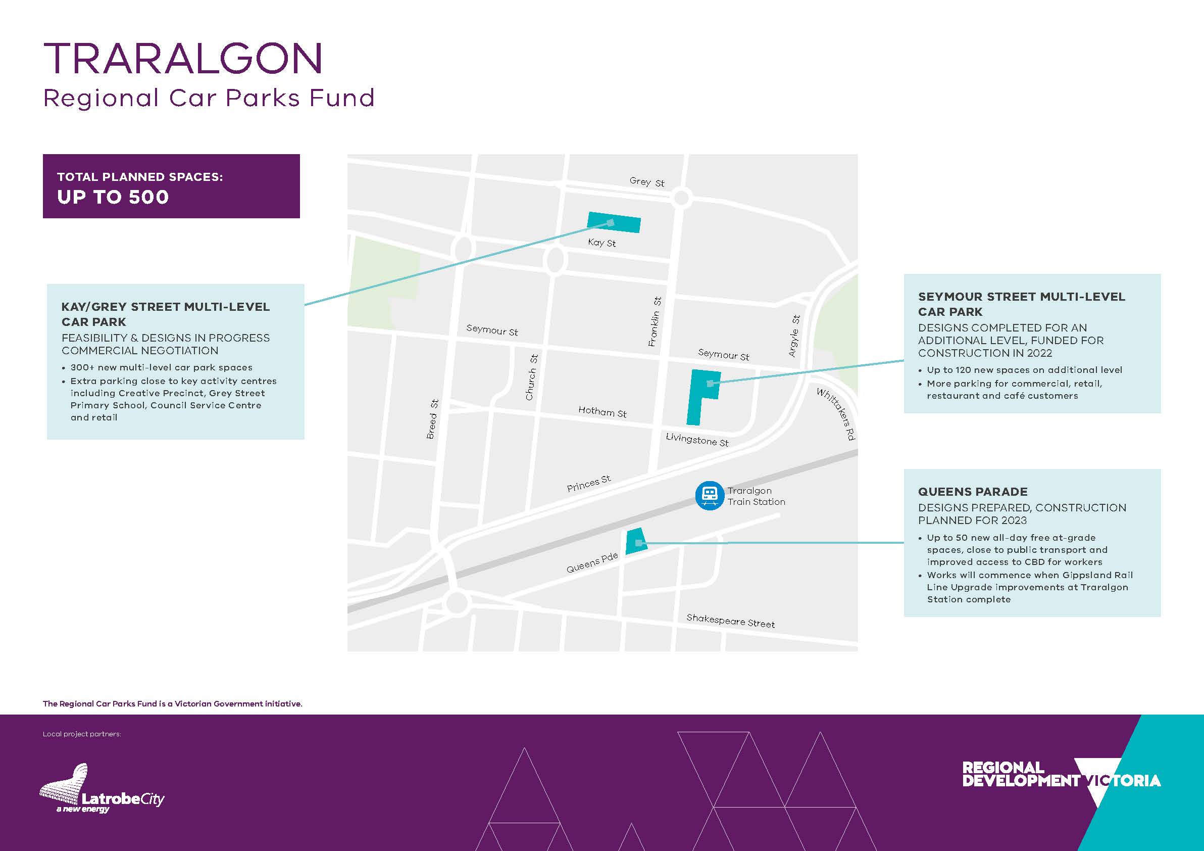 Regional Car Park Fund Traralgon map
