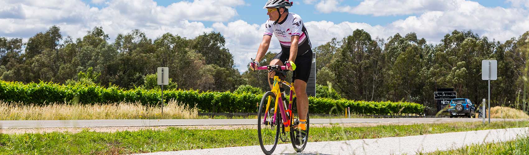 Cyclist in the Hume region