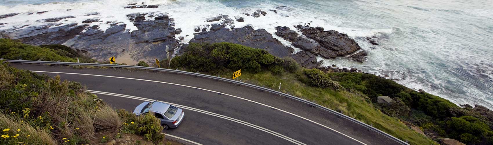 car on the Great Ocean Road