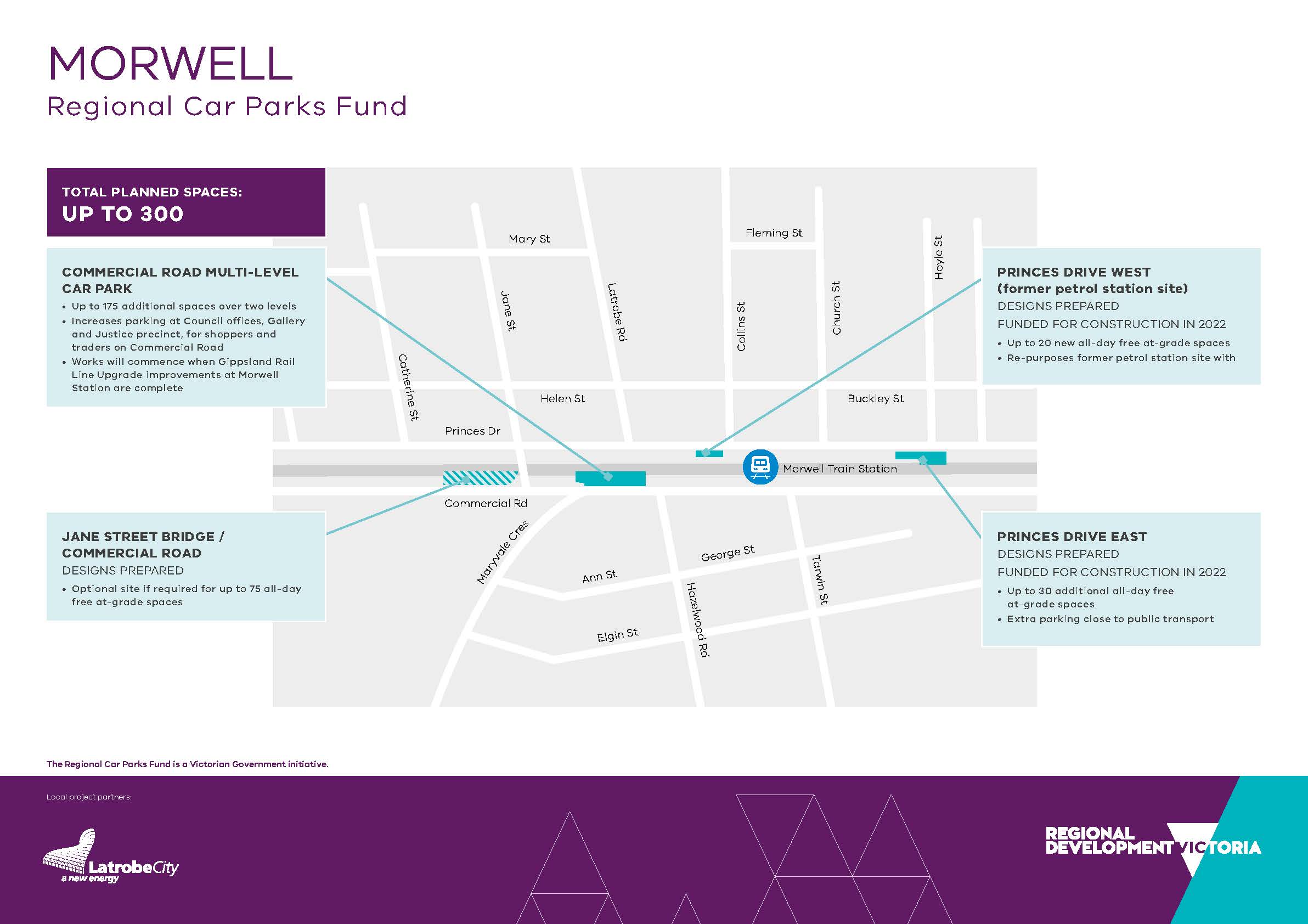 Regional Car Park Fund Morwell map