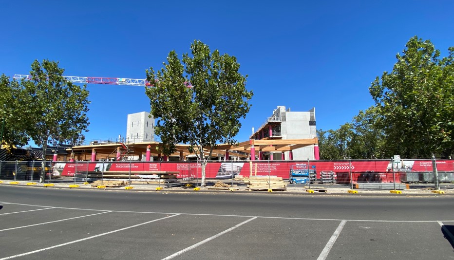 Construction progress of the Bendigo GovHub