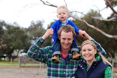 Young famiily in regional Victoria